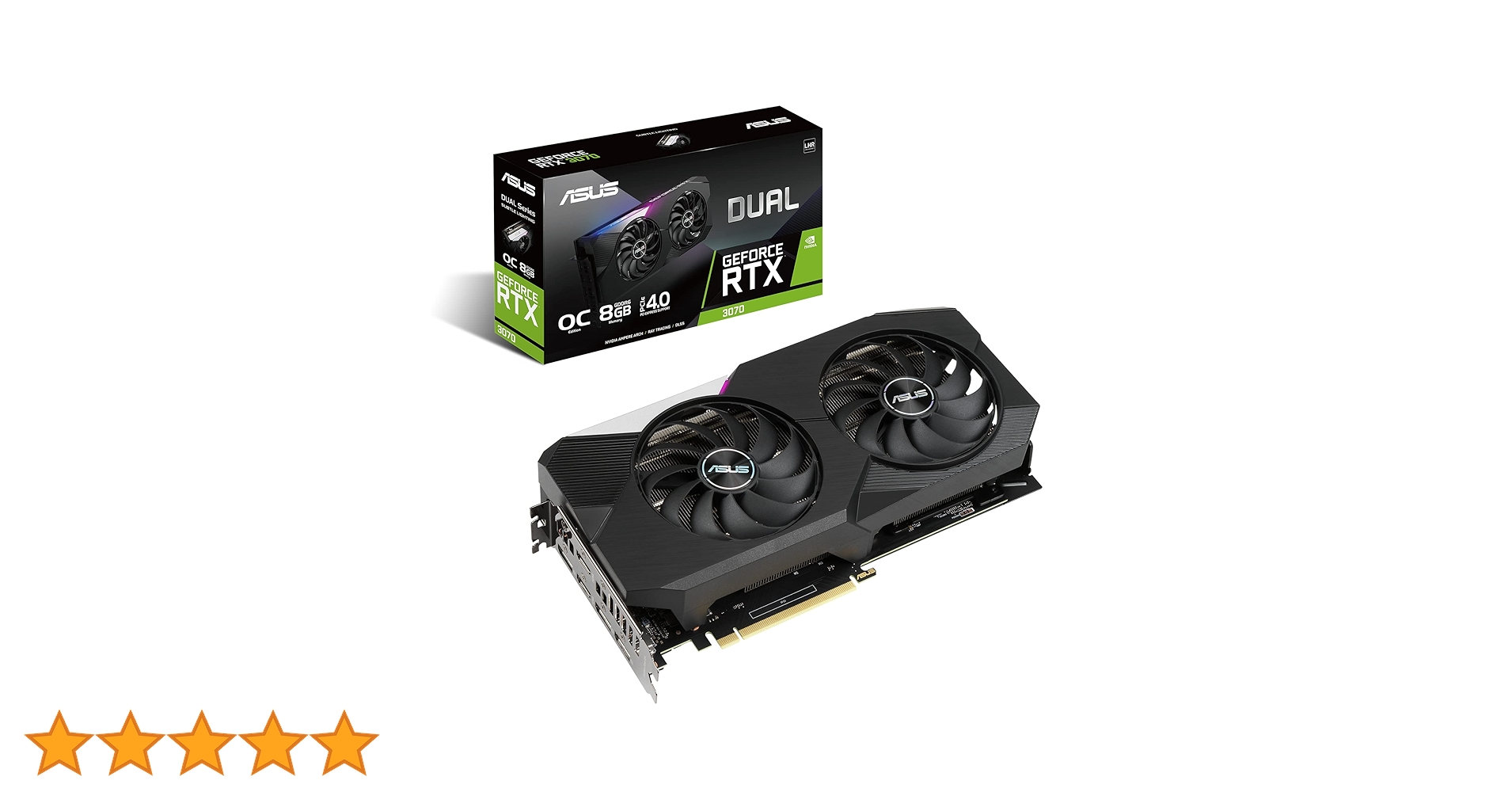 ASUS Dual NVIDIA GeForce RTX 3070 V2 OC Edition Gaming